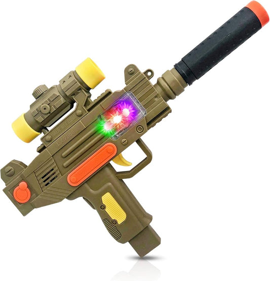 Uzi LX-7288A Music Light Sound Play Toys Gun 1 Unit