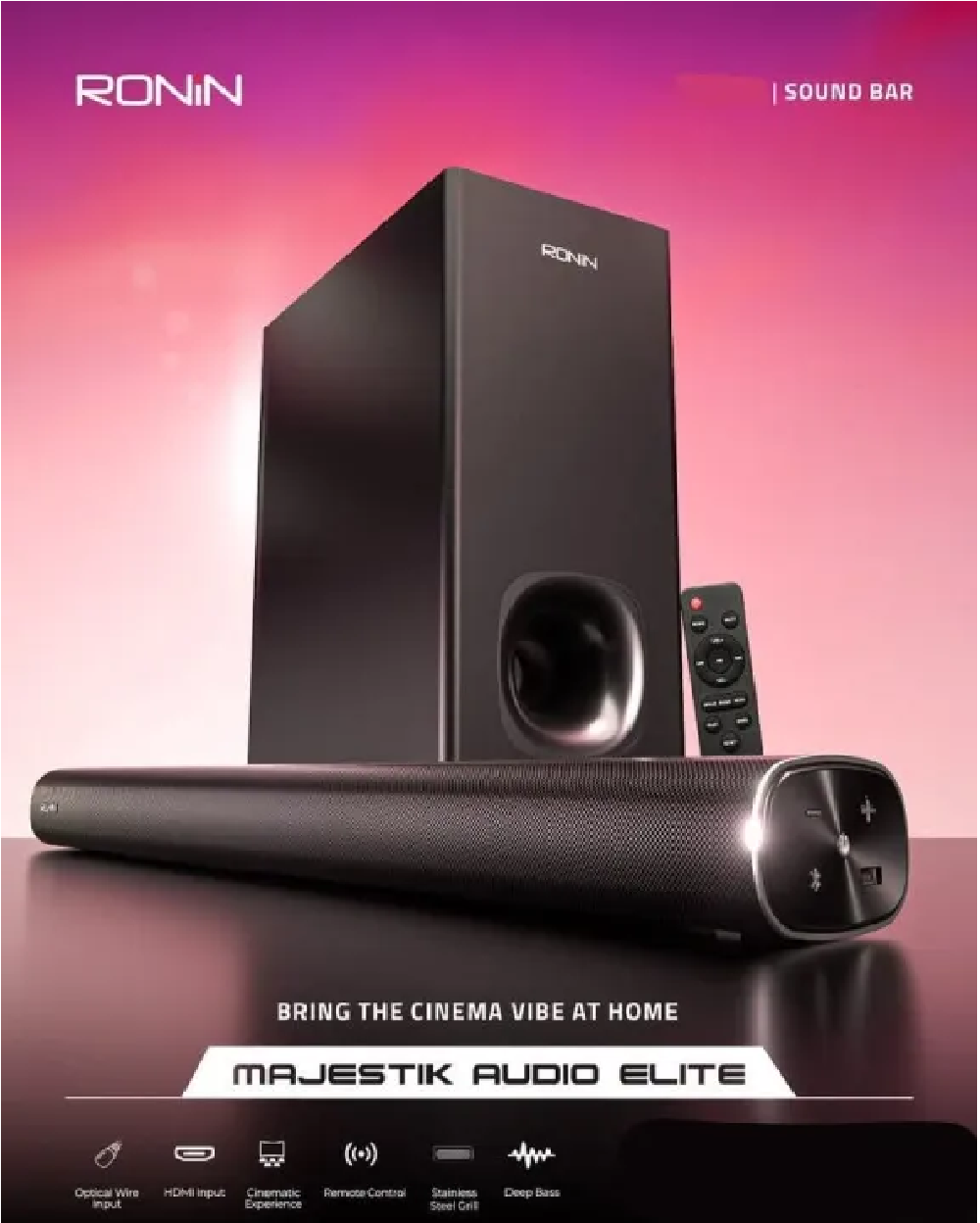 Ronin R-3015 Majestik Audio Sound Bar 1 Unit
