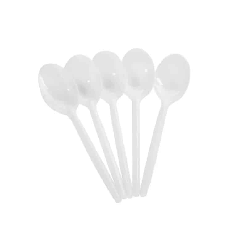 White Plastic Spoon 500 Pieces