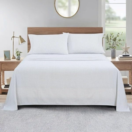 Bed Sheet T250 100% Cotton Sateen (Printed Sheet Set, Design 3, King Size)