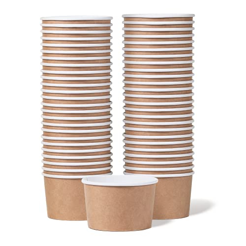 Small Disposable Printed Ice Cream Cup 390cc 50 Pieces
