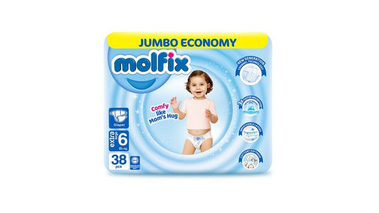 Molfix Diaper Extra Large Size 6 (15Kg +) 38 Piece Pack