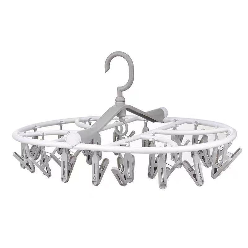 Square Foldable Plastic Hanger with 20 Clips No.752