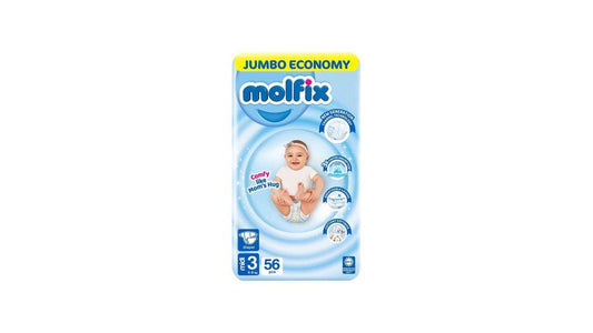 Molfix Diaper Midi Size 3 (4-9Kg) 56 Piece Pack