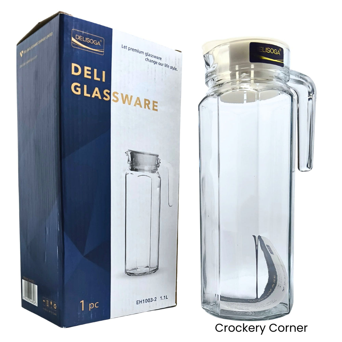Delisoga Deli Glassware Jug (1.25L) 1 Piece