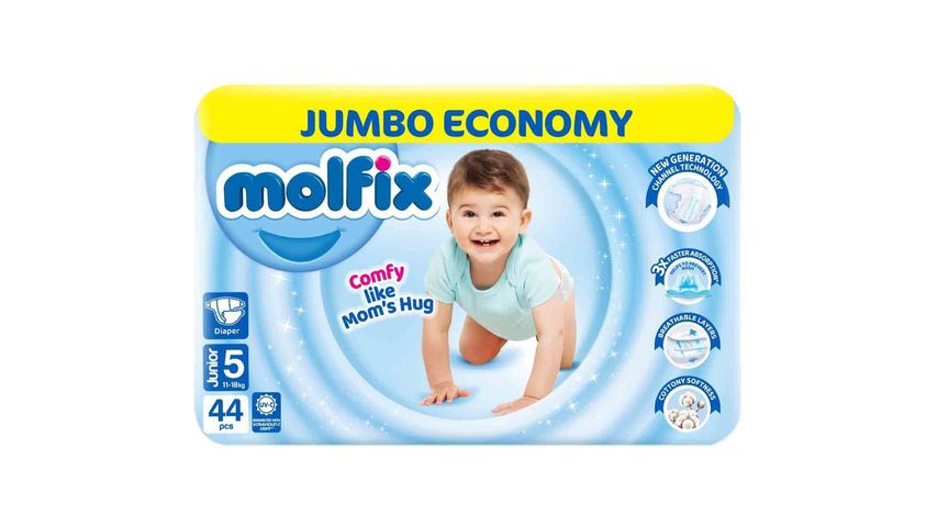 Molfix Diaper Junior Size 5 (11-18Kg) 44 Piece Pack