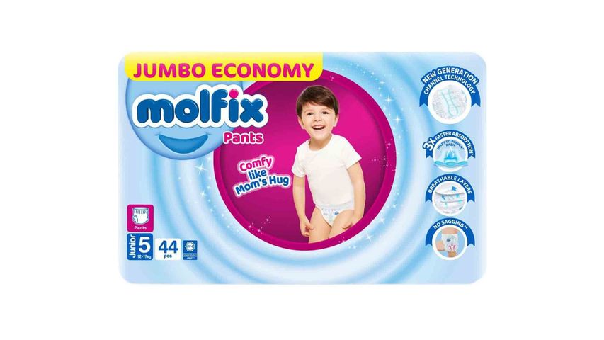 Molfix Diaper Pants Junior Size 5 (12-17Kg) 44 Piece Pack