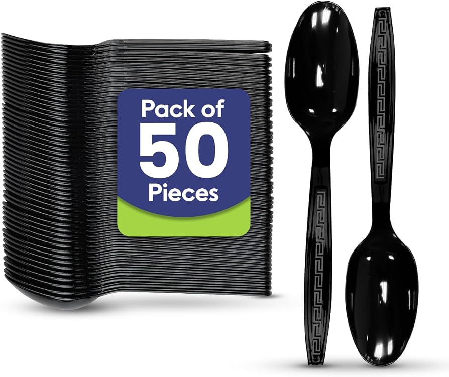 MnM Disposables SPOON (BLACK) | 50 pieces