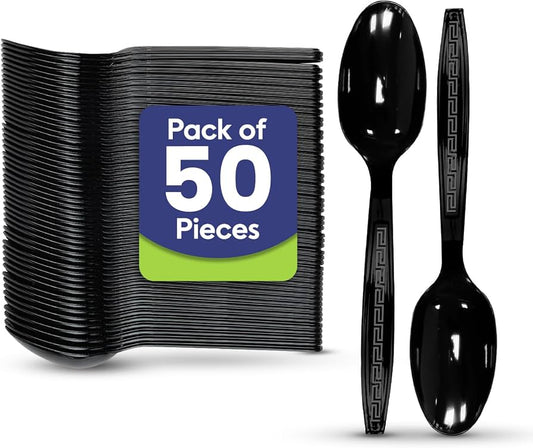 MnM Disposables SPOON (BLACK) | 50 pieces