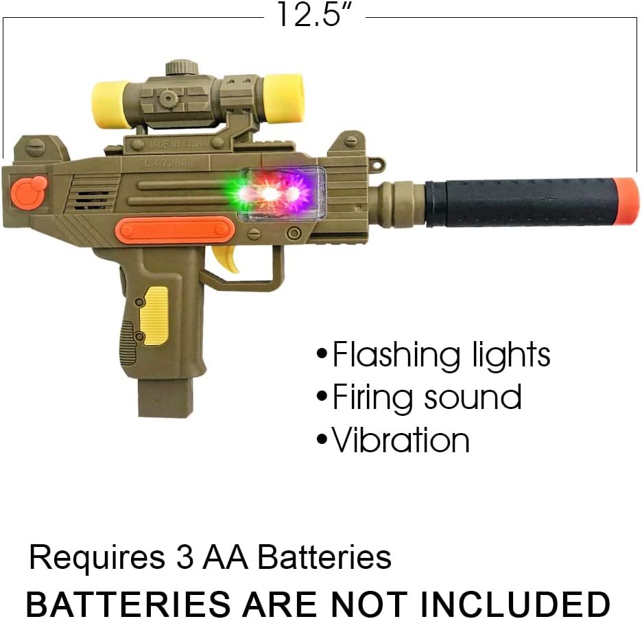 Uzi LX-7288A Music Light Sound Play Toys Gun 1 Unit