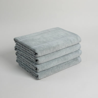 Bath Towel - WhiteStripe/Grey