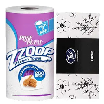 Rose Petal Zzoop Kitchen Roll Tissue 1 Roll
